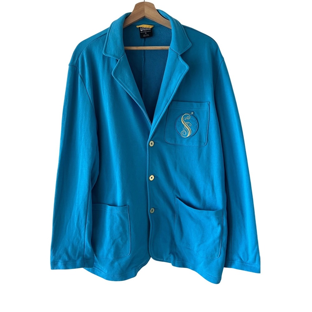 Wicked Shiz University Universal Studios Blue Cotton Blazer Jacket XL Costume
